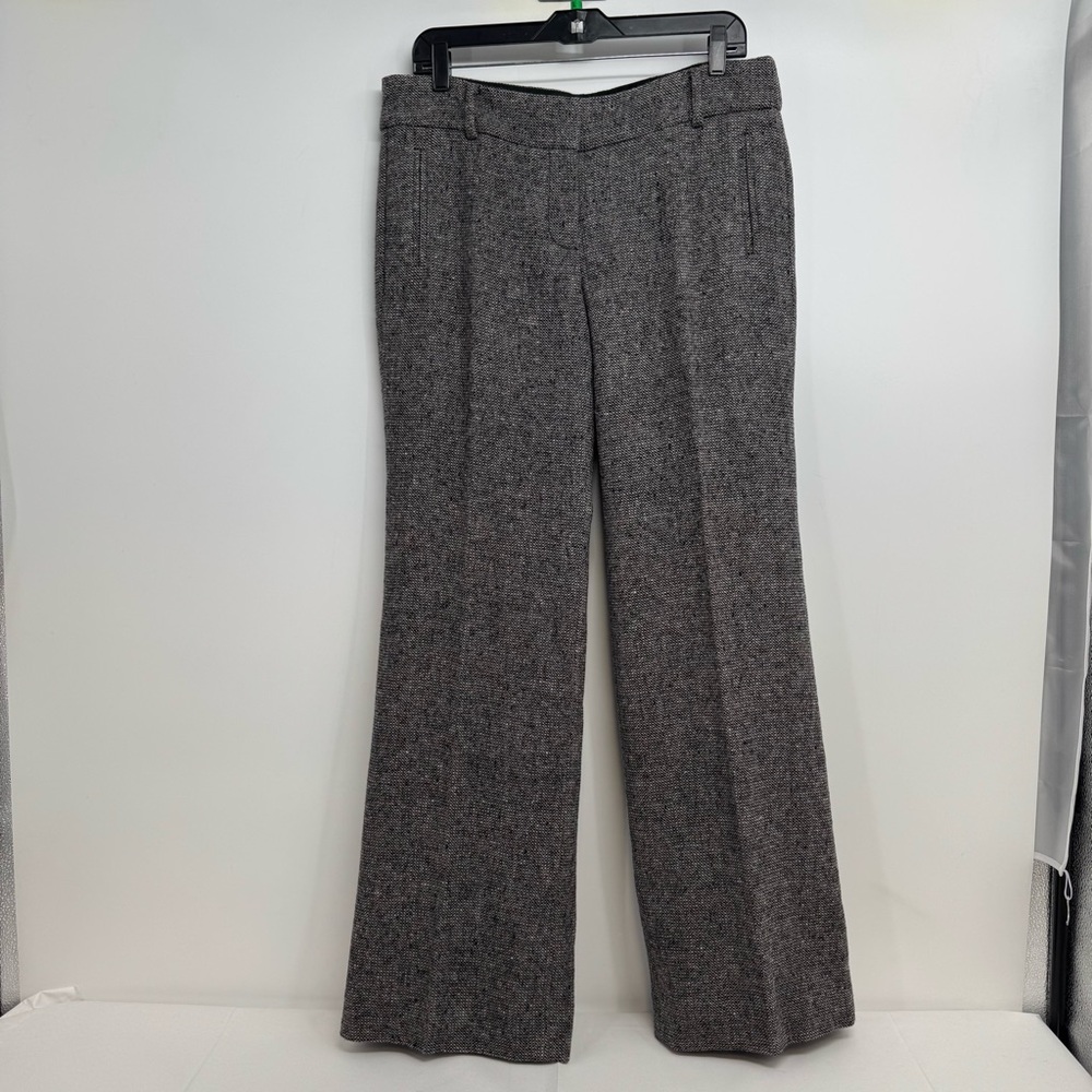 J. Crew Gray Tweed Wide-Leg Trousers